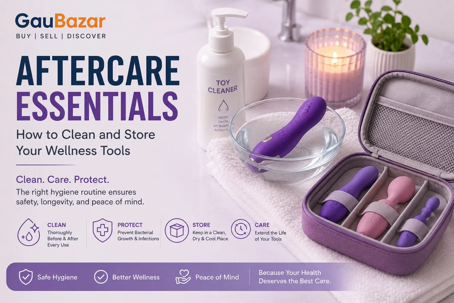 Aftercare Essentials: How to Clean and Store Your Wellness Tools | GauBazar