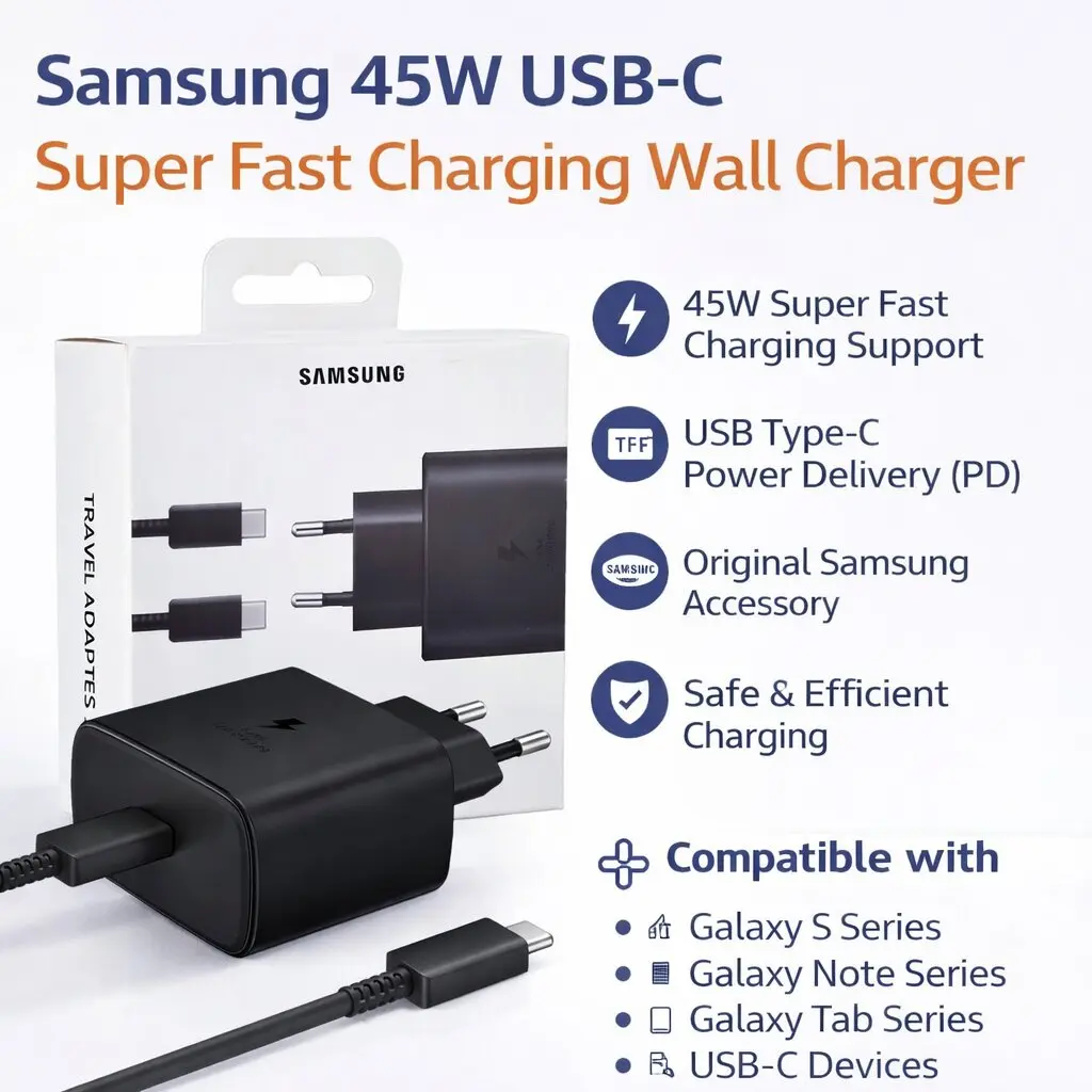 Samsung 45W USB-C Super Fast Charging Wall Charger