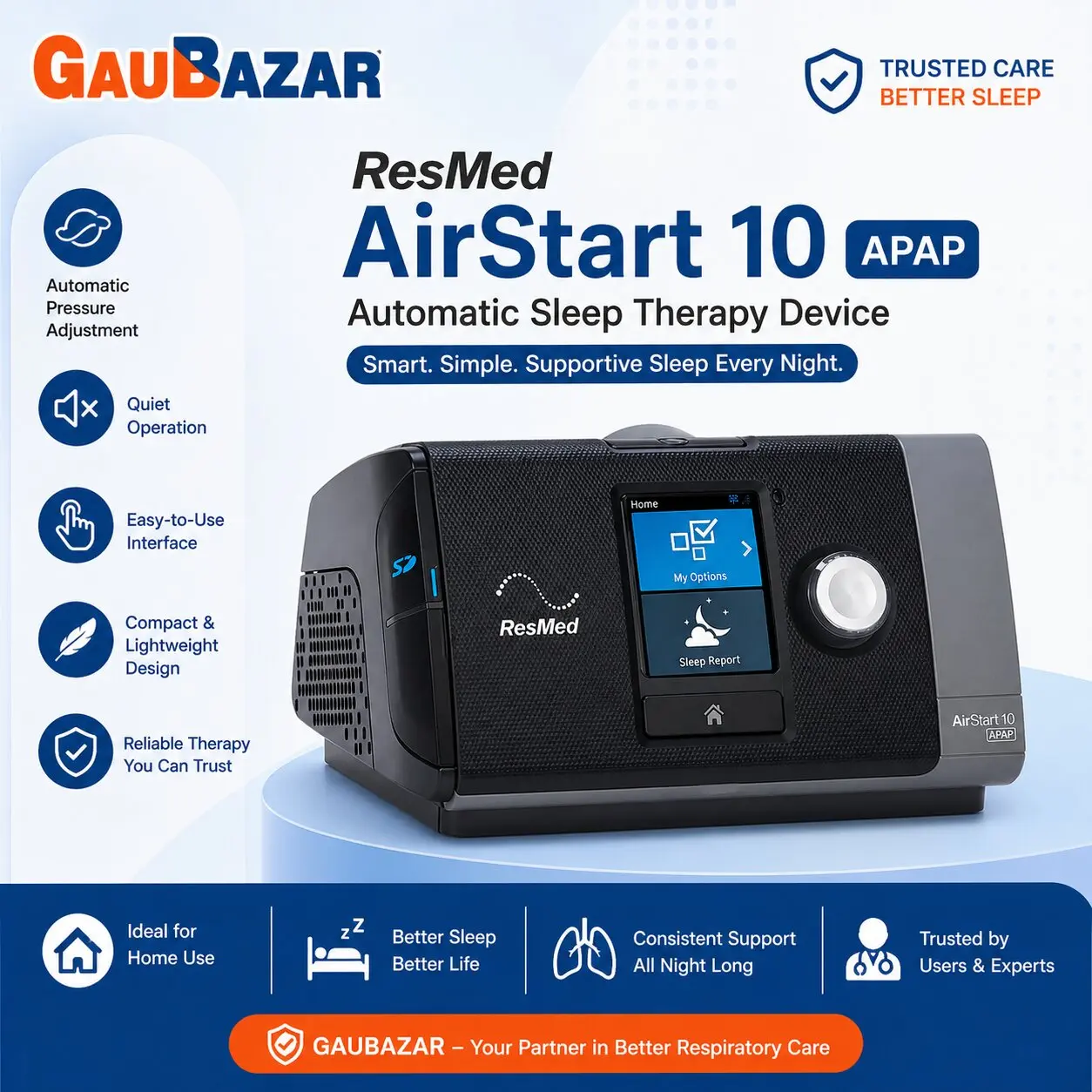 ResMed AirStart 10 APAP Automatic Sleep Therapy Device