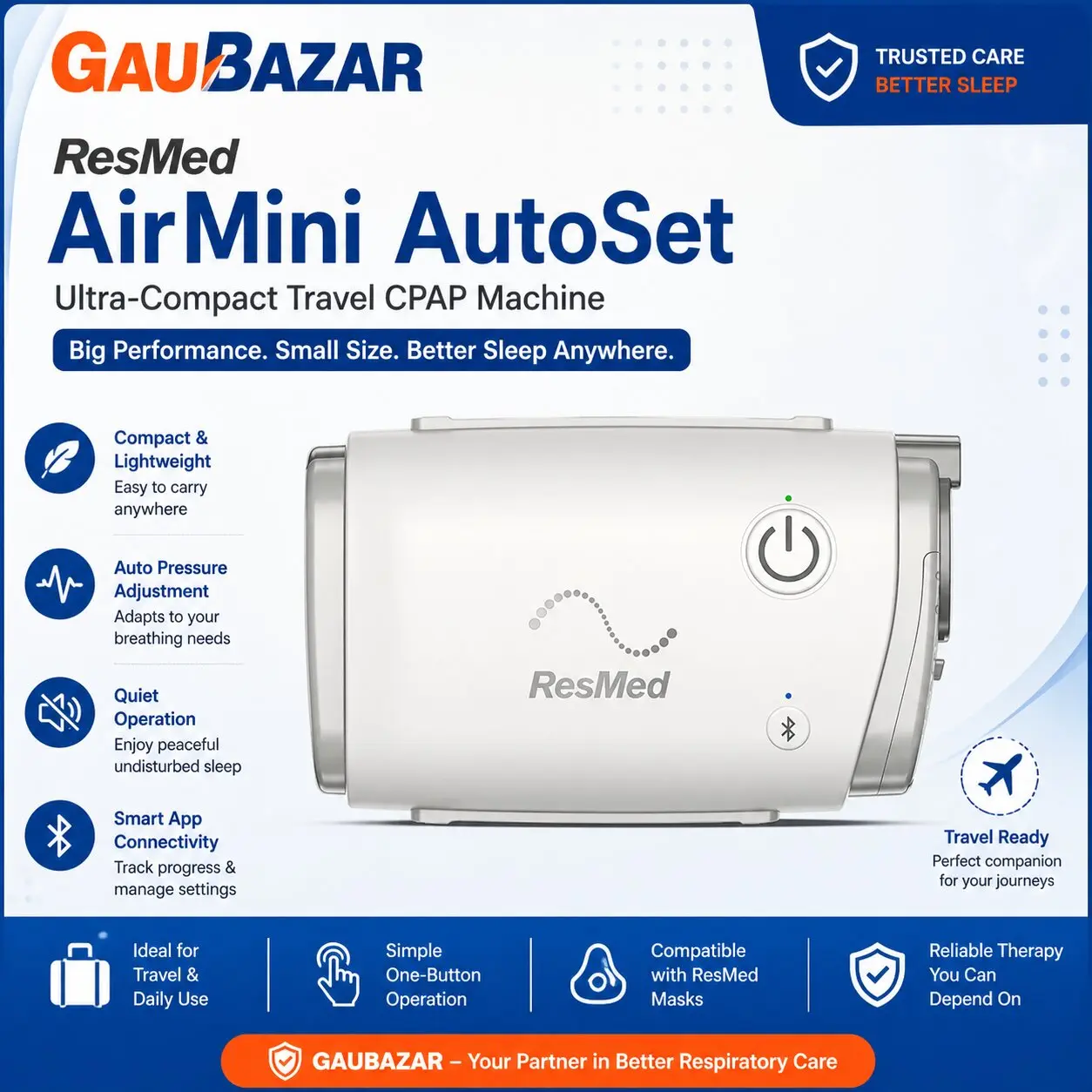 ResMed AirMini AutoSet Portable CPAP Machine