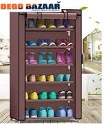 6 Layers Portable And Folding Multi-Purpose Shoe Rack & Stand Br 1/1