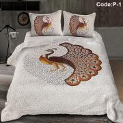 Jaipuri King Size Bedsheet: Pure Cotton, With Pillow Covers