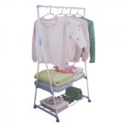 Adjustable Stainless Steel Cloth Drying Hanger With Wheel 1/1