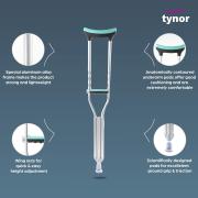 Tynor Auxiliary Crutch: Comfort and Stability in Motion 2/2