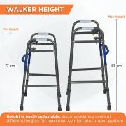 Vissco Walker: Lightweight Foldable & Adjustable Walking Aid 2/3