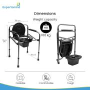 Height Adjustable Commode Chair: A Solution for Elderly Care 2/3