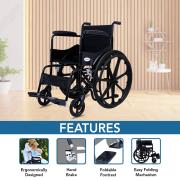 Everactiv Everyday Economy Foldable Wheelchair with Seat Belt 2/3