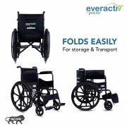 Everactiv Everyday Economy Foldable Wheelchair with Seat Belt 3/3