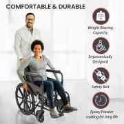 Easycare Commode Wheelchair for Elderly and Patients 3/3