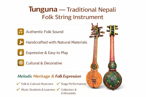 Tungna — Traditional Nepali Folk String Instrument