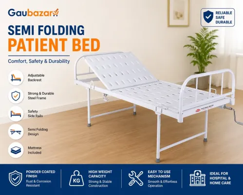 Semi Folding Hospital Bed in Nepal | Patient Bed for Home Care