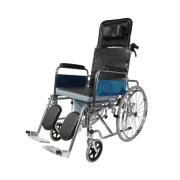 Deluxe Reclining Wheelchair With Commode 1/1