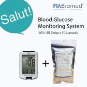 FIABIOMED Glucometer with 50 Strip & 50 Lancet 1/2