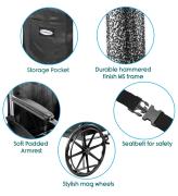 KosmoCare Dura Rexine Mag Wheel Regular Foldable Wheelchair 2/4