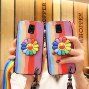 MI Note 9 Pro Max Rainbow Cute Sunflower Cover With Stand & Strap 1/1