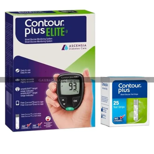 Contour Plus Elite Blood Glucose Monitoring System with Bluetooth