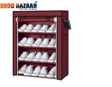 4 Layers Portable And Folding Multi-Purpose Shoe Rack  & Stand