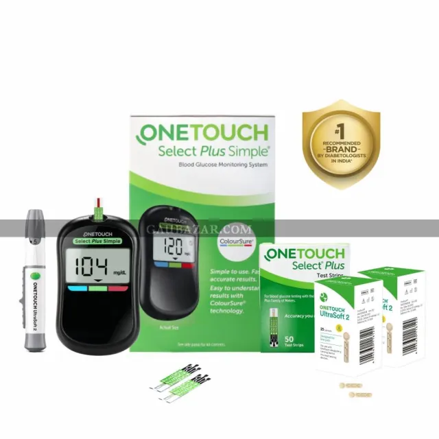 OneTouch Select Plus Simple Glucometer Machine