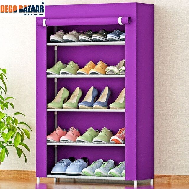 5 Layers Portable And Folding Multi-Purpose Shoe Rack & Stand Pu