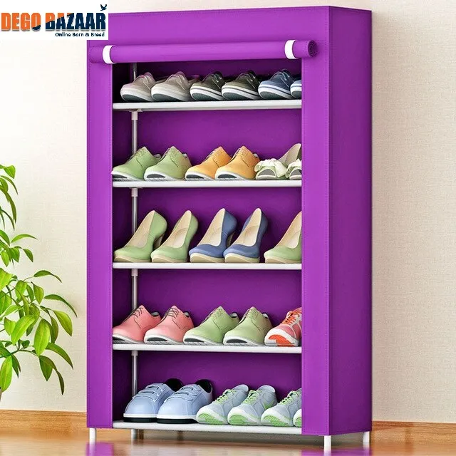 5 Layers Portable And Folding Multi-Purpose Shoe Rack & Stand Pu