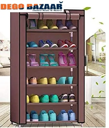 6 Layers Portable And Folding Multi-Purpose Shoe Rack & Stand Br
