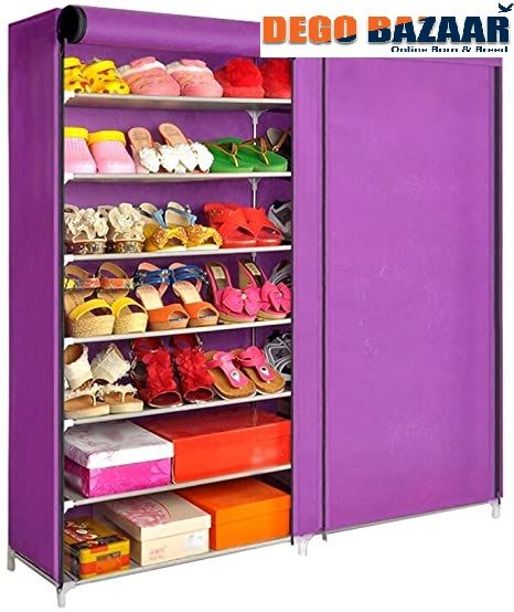 7 Layers Portable And Folding Multi-Purpose Shoe Rack & Stand Pr