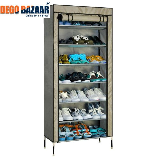 7 Layers Portable And Folding Multi-Purpose Shoe Rack & Stand BR