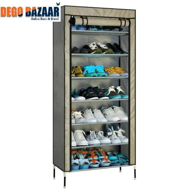 7 Layers Portable And Folding Multi-Purpose Shoe Rack & Stand BR