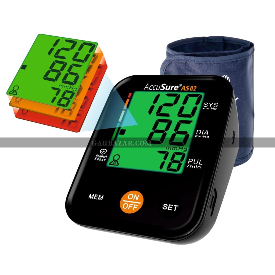 AccuSure 3-Color Display Blood Pressure Monitor