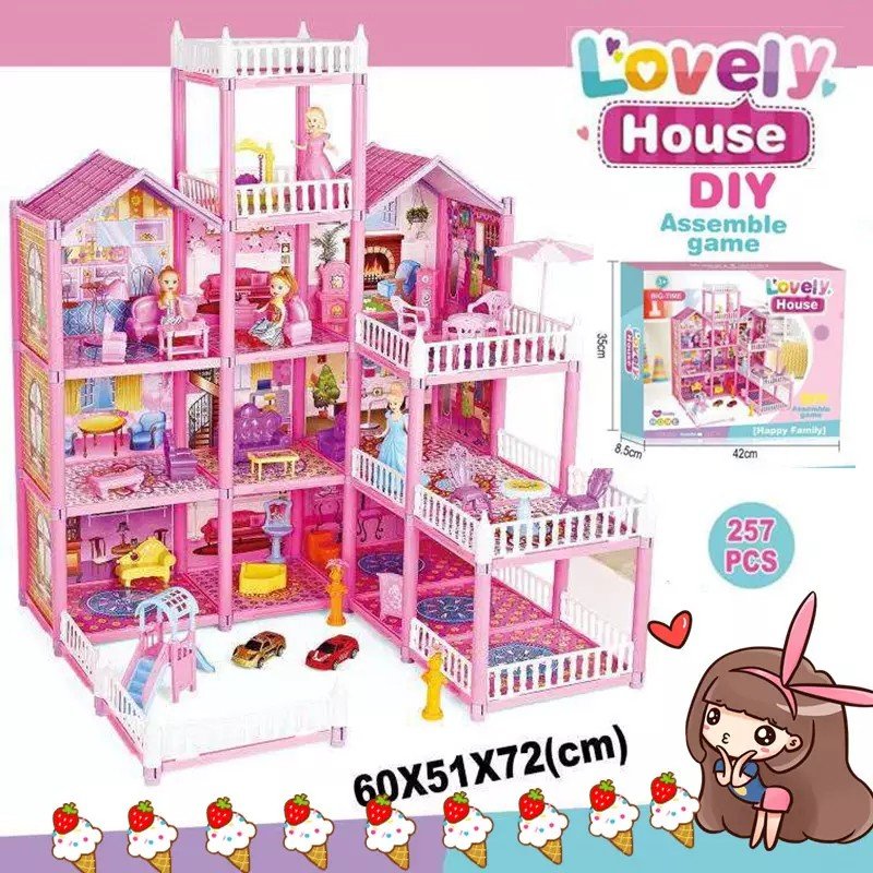 Diy dollhouse fourth floorBarbie Villa Princess Castle Gift Set