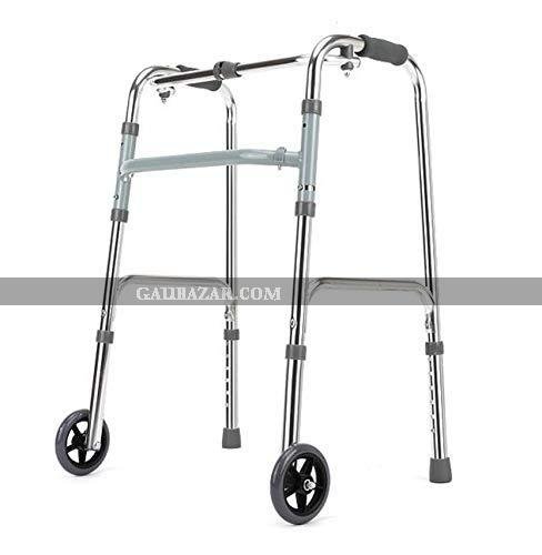 Balanced Frame Folding Walker with Wheels