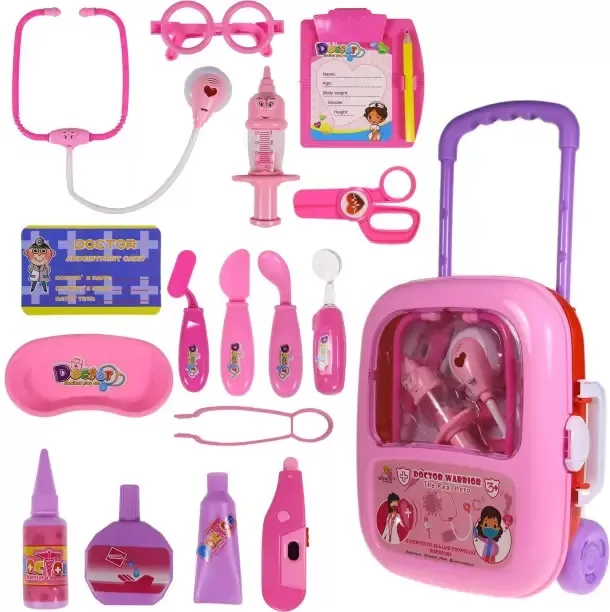 Little Doctor Medical Set With Suitcase Trolley For Kids - 38 Pic