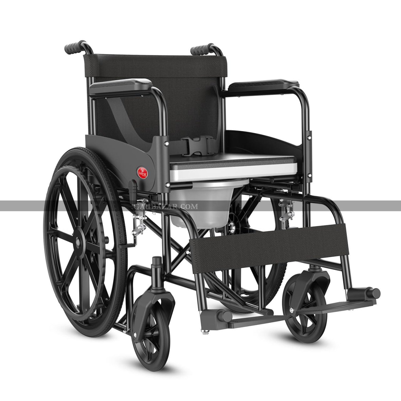 Easycare Commode Wheelchair for Elderly and Patients