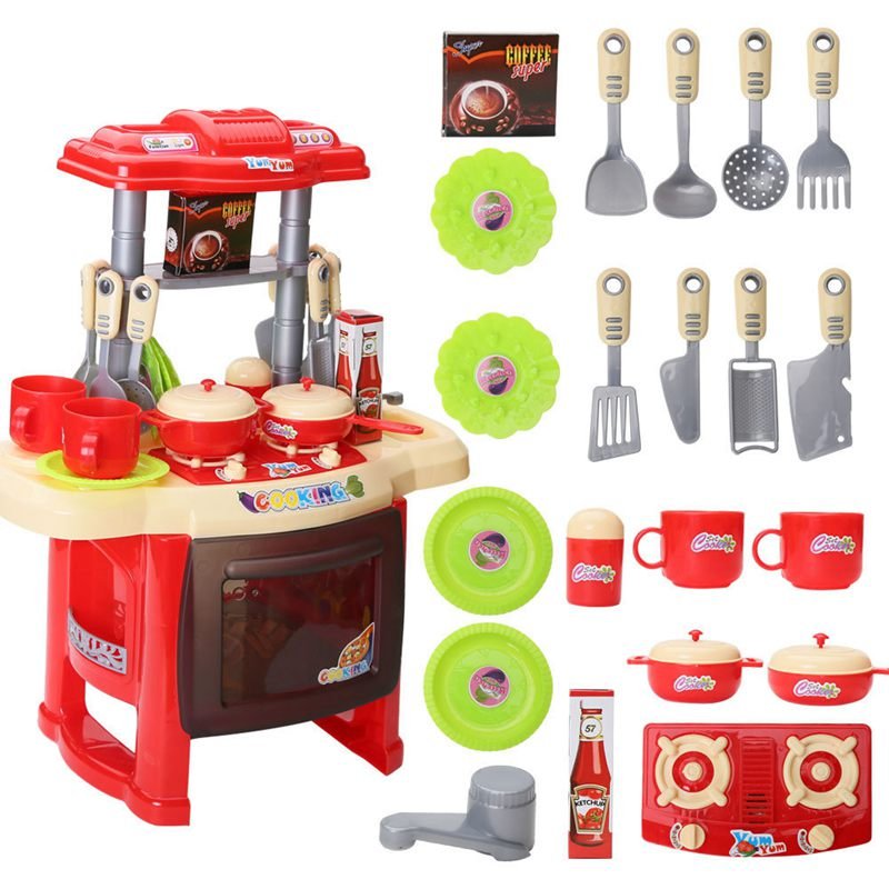 Children Kids Cooking Pretend Role Play Toy Cooker Set