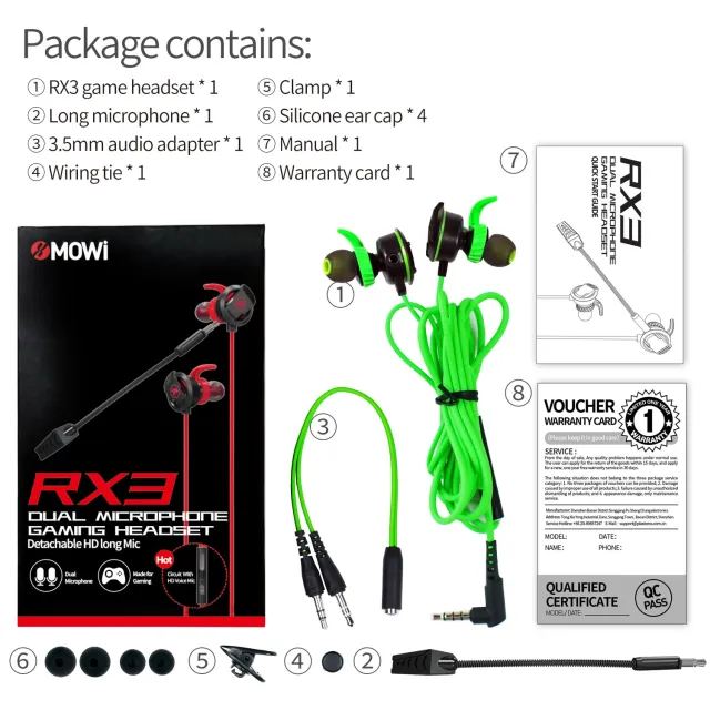 PLEXTONE XMOWI RX3 Gaming Earphones with Dual Microphone