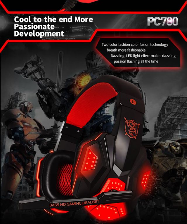 PLEXTONE PC780 Double Bass Gaming Headphones Headsets