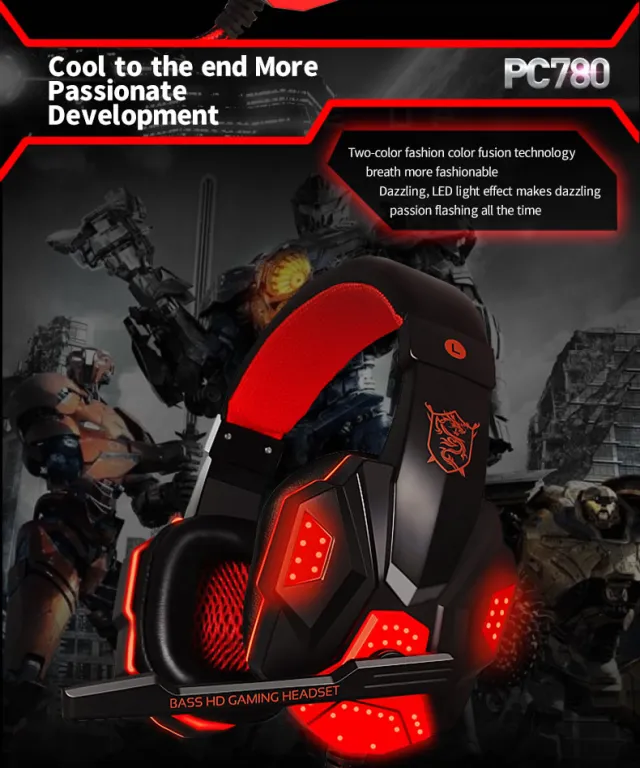 PLEXTONE PC780 Double Bass Gaming Headphones Headsets
