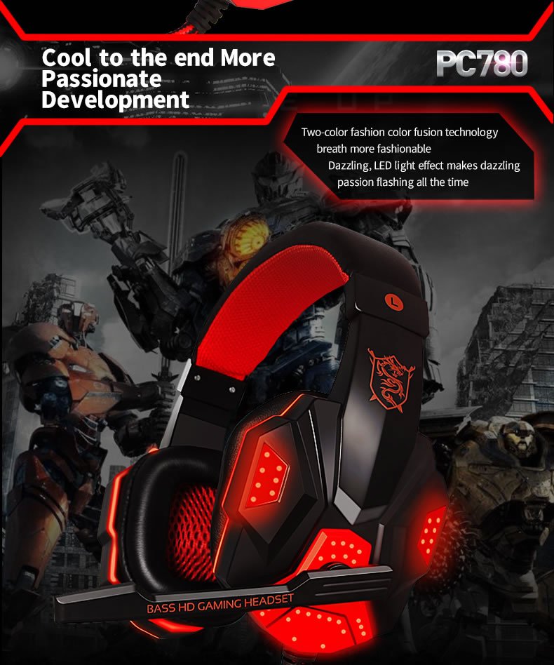 PLEXTONE PC780 Double Bass Gaming Headphones Headsets