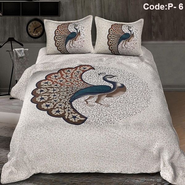 Jaipuri King Size Bedsheet: Pure Cotton, 2 Pillow Covers