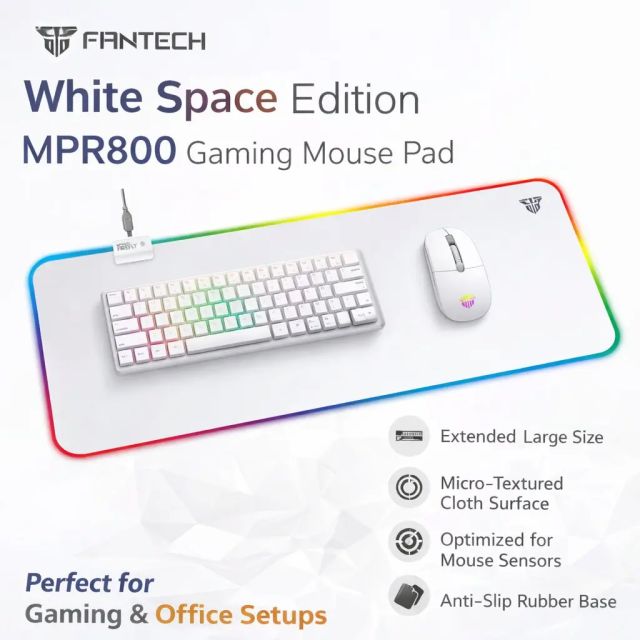 Fantech MPR800 Gaming Mouse Pad – White Space Edition