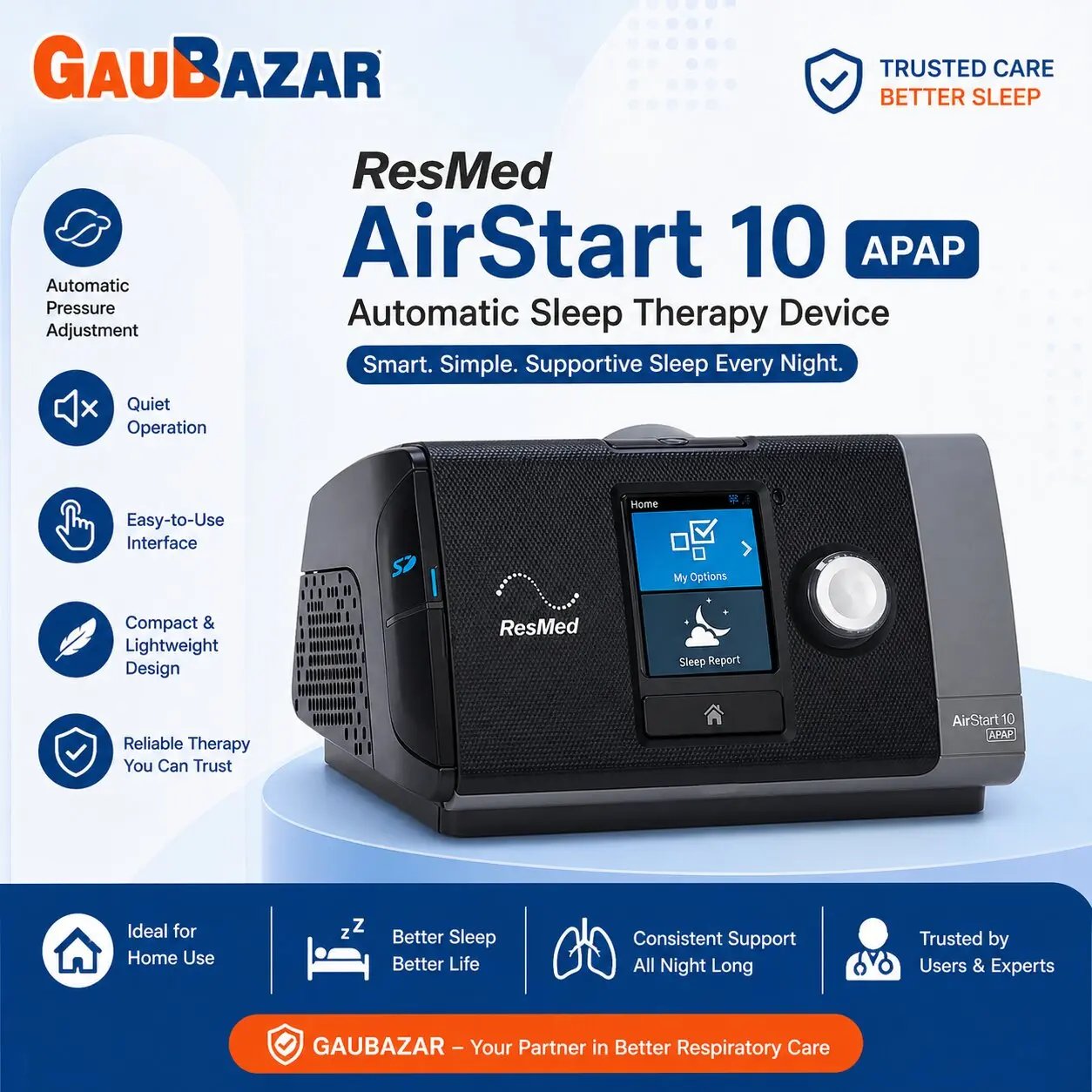 ResMed AirStart 10 APAP Automatic Sleep Therapy Device