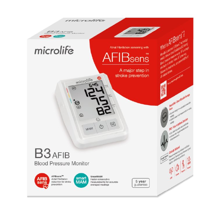MICROLIFE Auto Digital BP Machine (Arm) B3 AFIB