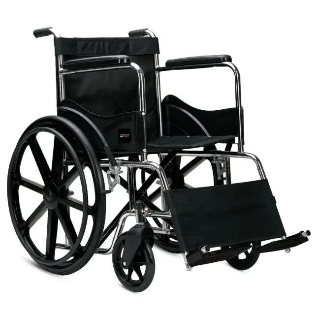 Foldable Basic Wheelchair Chrome