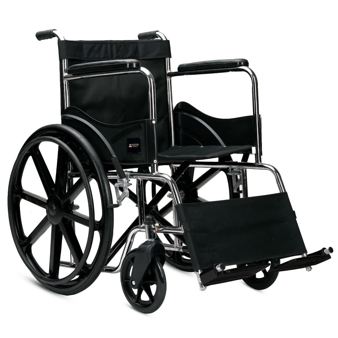 Foldable Basic Wheelchair Chrome