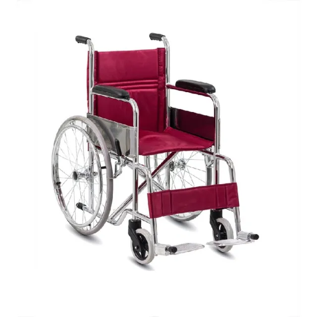 Basic Wheelchair Chrome Red