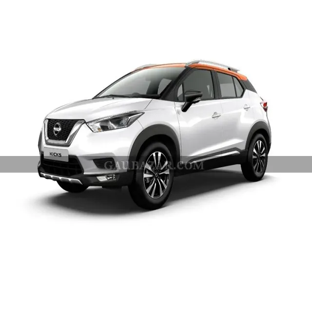 Nissan Kicks Pearl White With Amber Orange